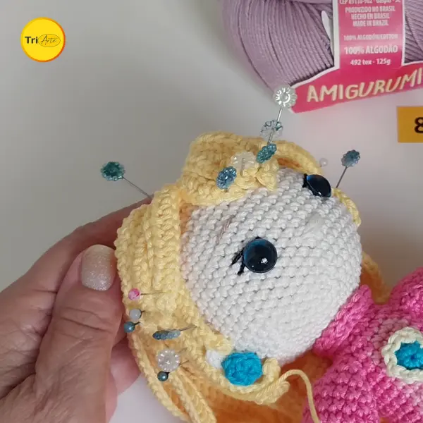 Receita Princesa Peach em Amigurumi PDF 2